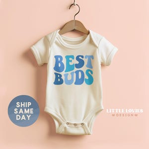 Best Buds Onesie®, Best Friends Onesie®,Infant Sleeper, Best Buds Shirt, Cute Baby Bodysuit, Infant Bodysuit, (CA-TRE63)