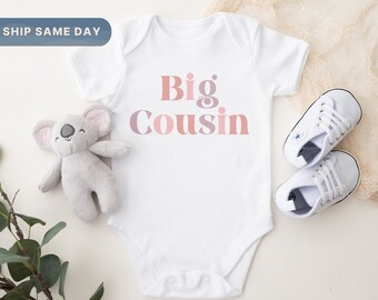 Big Cousin Onesie®, Cousin Announcement Gift For Baby, Cousin Crew Baby Bodysuit, Promoted To Big Cousin Gift, Future Big Cousin, (CA-100)