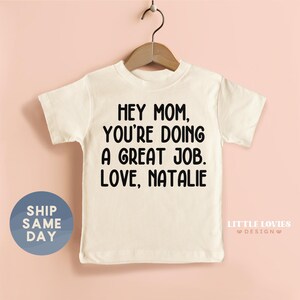 Mother&#39;s Day Gift Toddler Shirt, Custom Mom Shirt, Personalized Toddler Shirt for Mom, Funny Toddler Clothes(CA-M53)