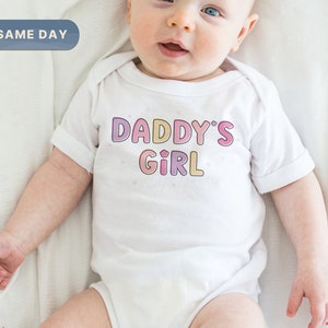 Daddy's Girl Onesie® Cute Papa's Girl Bodysuit Newborn Baby's Apparel Minimalist Dads Baby Outfit CA-812 image 2