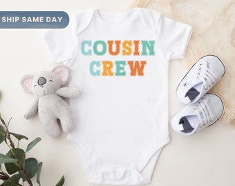 Cousin Crew Baby Onesie®, New to The Cousin Crew Baby Outfit, Cute Summer Sibling Baby Bodysuit, Cool Cousin Squad Onesie® (CA-SUMM76)