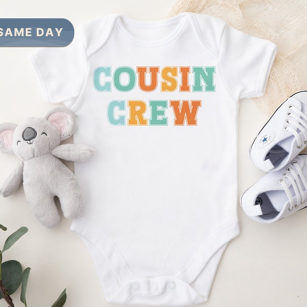 Cousin Crew Baby Onesie®, New to The Cousin Crew Baby Outfit, Cute Summer Sibling Baby Bodysuit, Cool Cousin Squad Onesie® (CA-SUMM76)