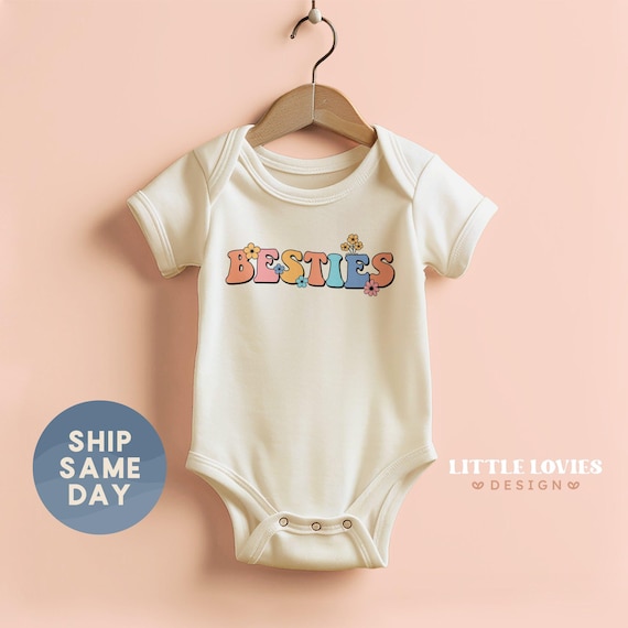 Besties Onesie®, BFF Baby Bodysuit, Cute Bestie Baby Wear, Besties
