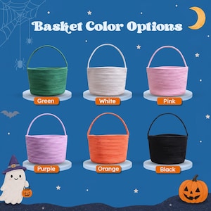 Personalized Halloween Boo Basket for Kids | Custom Name Trick-or-Treat Bag for Toddlers image 2