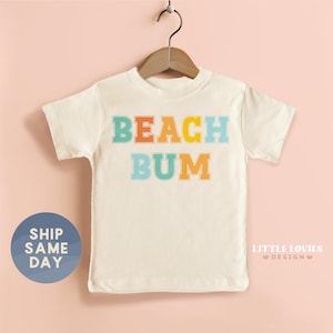 Cute Beach Bum Kids Shirt, Vintage Beach Crew Toddler Shirt, Beach Vacay Kids Clothing, Trendy Beach Toddler T-shirt (CA-SUMM72) image 1