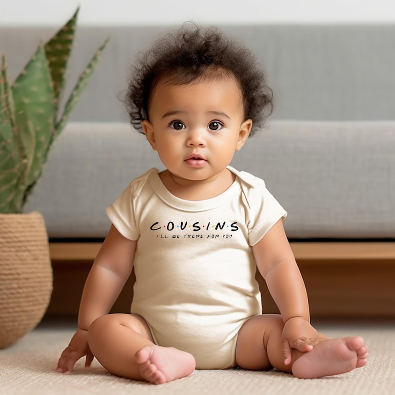 Cousins I'll Be There For You Baby Onesie® , Cute Cousin Bodysuit , Baby Announcement Onesie® , Minimalist Onesie® , Cute Baby Gift (CA-779) afbeelding 2