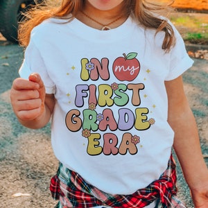 First Day Of School Shirt, In My First Grade Era Toddler Shirt, Groovy Toddler Shirt, 1st Grade Back To School Kids Shirt, CA-S152 image 2