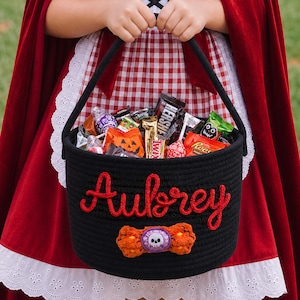 Personalized Halloween Boo Basket for Kids | Custom Name Trick-or-Treat Bag for Toddlers image 5