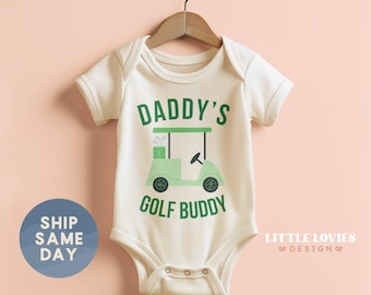 Daddy's Golf Buddy Baby Onesies® Brand, Father's Day Baby Outfit, Golf Themed Newborn Bodysuit, Daddy and Me Gift, Baby Shower Gift(CA-D3)