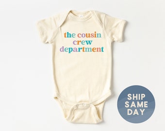 The Cousin Crew Department Onesies® Brand, Funny Baby Bodysuit, Trendy Baby Clothes, New Cousin Baby Gift, (CA-TRE28)