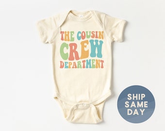 The Cousin Crew Department Onesies® Brand, Trendy Baby Bodysuit, Baby Shower Gift, Funny Baby Outfit, (CA-TRE33)