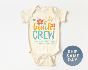 Beach Crew Onesie®, Cute Family Beach Vacation Gift, Newborn Summer Outfit, Travel Gifts For Baby, Summer Baby Bodysuit, (CA-SUMM28)