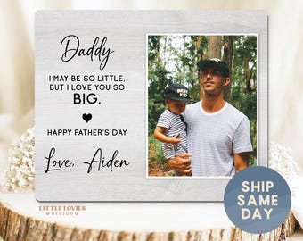 Personalized Father's Day Gift For Dad, Custom Photo Frame Keepsake From Son Or Daughter (BO-DAD3)