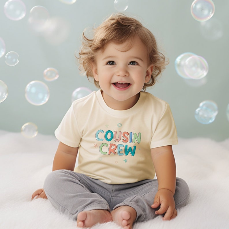 Cousin Crew Toddler Shirt, Retro Summer Sibling Kids Shirt, New to the Cousin Crew Kids Shirt, Cousin Squad Toddler Tee CA-SUMM55 image 9