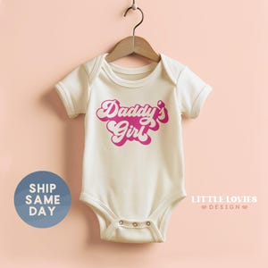 Daddy's Girl Onesie®, Newborn Girl Father's Day Apparel, Father's Day Gift For Baby, 1st Father's Day Baby Bodysuit, (CA-D17)