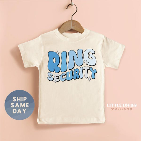 Ring Security Shirt, Wedding Party Outfit, Ring Security Proposal Clothing, Ring Bearer Announcement Gift, Wedding Gifts, (CA-WED70)
