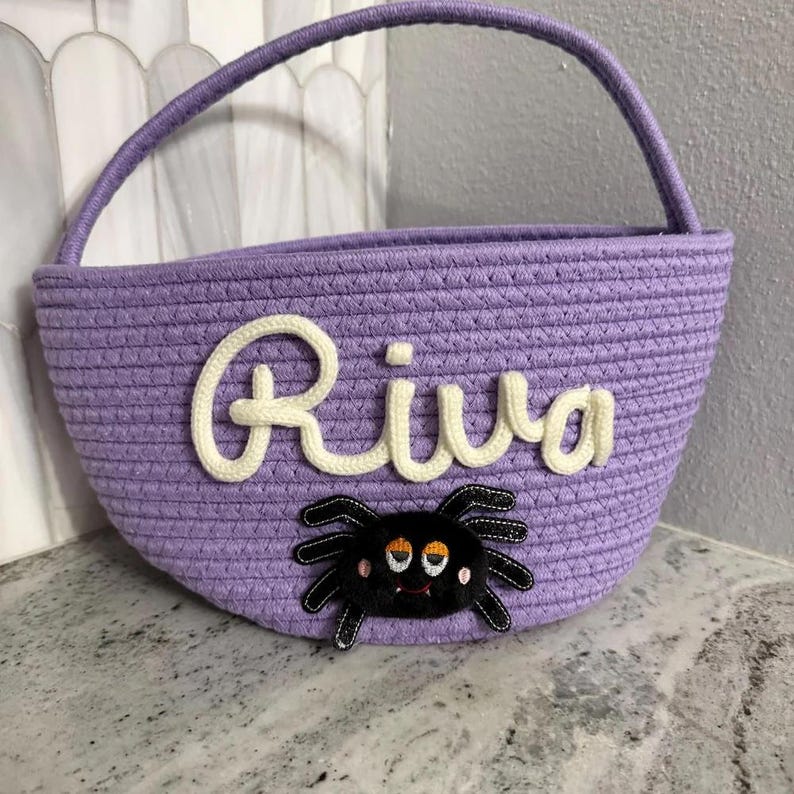 Personalized Halloween Boo Basket for Kids | Custom Name Trick-or-Treat Bag for Toddlers