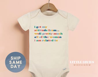 Funny Baby Onesies® Brand, Feminist Baby Shower Gift Bodysuit, Baby Girl Outfit (CA-WOM12)