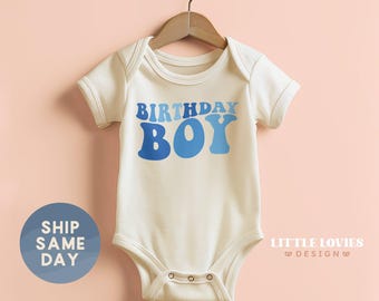 Birthday Boy Onesie®, First Birthday Gift For Baby Boy, One Year Old Baby Birthday Apparel, 1st Birthday Baby Bodysuit, (CA-B130)