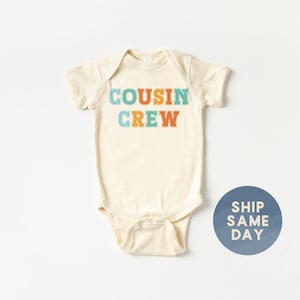 Cousin Crew Baby Onesie®, New to The Cousin Crew Baby Outfit, Cute Summer Sibling Baby Bodysuit, Cool Cousin Squad Onesie® CA-SUMM76 image 1