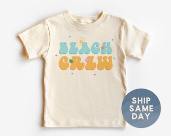 Beach Crew Kids Shirt, Cute Beach Vibes Toddler Tshirt, Summer Matching Kids Tee, New to the Crew Kids Outfit, (CA-SUMM39)