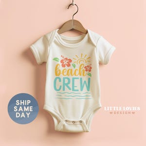 Beach Crew Onesie®, Cute Family Beach Vacation Gift, Newborn Summer Outfit, Travel Gifts For Baby, Summer Baby Bodysuit, (CA-SUMM28)
