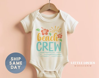 Beach Crew Onesie®, Cute Family Beach Vacation Gift, Newborn Summer Outfit, Travel Gifts For Baby, Summer Baby Bodysuit, (CA-SUMM28)