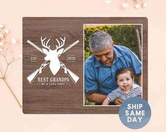 Personalized Grandpa Photo Frame Gift | Best Grandpa By A Long Shot Keepsake | Father's Day Gift for Grandpa (BO-DAD13)