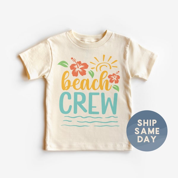 Beach Crew Toddler Shirt, Cute Family Vacation Clothes, Vacay Mode Apparel, Kids Hawaii T-Shirt, Spring Break Toddler Tee, (CA-SUMM28)