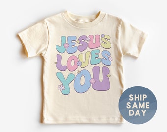 Jesus Loves You Toddler Shirt, Christian Toddler Shirts, Religious Kids Shirt, Sunday School Toddler Tee, (CA-REL33)