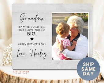 Personalized Grandma Photo Frame Mothers Day Gift | Custom Picture Frame With Text | Keepsake Memory Gift For Grandmother (BO-MOM3)