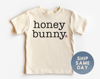 Honey Bunny Toddler T Shirt, Cute Easter Toddler & Youth Shirt, Floral Holiday Youth Shirt, Christian Gifts, (CA-EAS74)