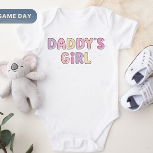 Daddy's Girl Onesie® Cute Papa's Girl Bodysuit Newborn Baby's Apparel Minimalist Dads Baby Outfit CA-812 image 1