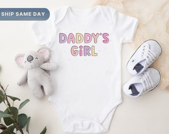 Daddy's Girl Onesie® • Cute Papa's Girl Bodysuit • Newborn Baby's Apparel • Minimalist Dads Baby Outfit • (CA-812)