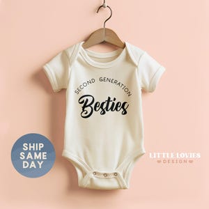 Second Generation Besties Onesie®, Best Friends Outfits for Baby, Baby Besties Matching Outfit, Bestfriend Forever Baby Bodysuit, (CA-TRE87)