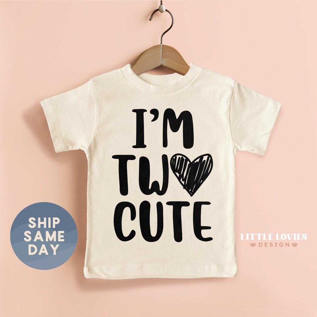 I'm Two Cute Toddler Shirt, Happy 2nd Birthday Shirt, Cute Birthday ...