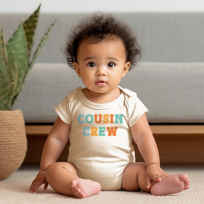 Cousin Crew Baby Onesie®, New to The Cousin Crew Baby Outfit, Cute Summer Sibling Baby Bodysuit, Cool Cousin Squad Onesie® CA-SUMM76 image 3