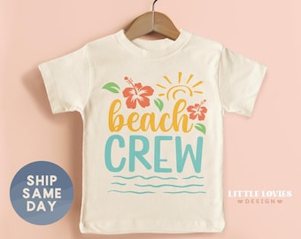 Beach Crew Toddler Shirt, Cute Family Vacation Clothes, Vacay Mode Apparel, Kids Hawaii T-Shirt, Spring Break Toddler Tee, (CA-SUMM28)