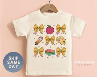 School Theme Toddler Shirt, Back to School Toddler Shirt, Cute Preschool Shirt, Kids Classroom Outfit, Teacher Gift for Toddler(CA-S98)