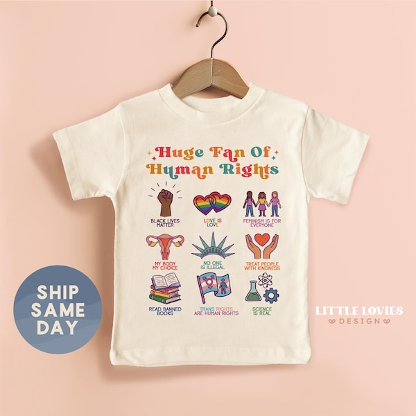 Human Rights Toddler Shirt: Pride Month Kid Tee, Inclusive Pride Kids Gift, Pride Parade Outfit (CA-WOM8)