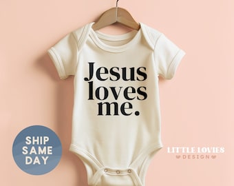 "I Just Got Here And I Already Know Jesus Loves Me" Baby Bodysuit - Christian Infant Onesie