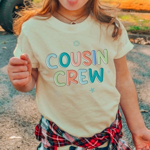Cousin Crew Toddler Shirt, Retro Summer Sibling Kids Shirt, New to the Cousin Crew Kids Shirt, Cousin Squad Toddler Tee CA-SUMM55 image 3
