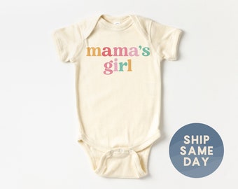 Mama's Girl Onesie®, First Mother's Day Baby Bodysuit, Baby Shower Gift, Mama's Bestie Apparel, Gift For Baby Girl, (CA-M65)