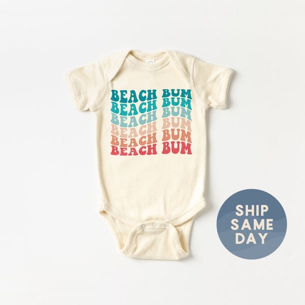 Beach Bum Baby Onesie®, Sunset Clothes For Newborn, Hello Summer Baby Bodysuit, Cute Hawaii Baby Outfit, Beach Please Apparel, (CA-SUMM102)