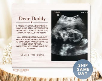 Pregnancy Announcement Gift for Dad | Ultrasound Photo Holder | First Fathers Day Gift from Baby Bump (BO-DAD10)