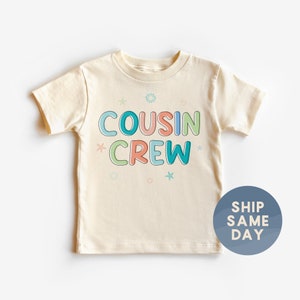 Cousin Crew Toddler Shirt, Retro Summer Sibling Kids Shirt, New to the Cousin Crew Kids Shirt, Cousin Squad Toddler Tee CA-SUMM55 image 1