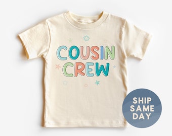 Camisa para niños pequeños Cousin Crew, camisa retro para niños hermanos de verano, nueva camisa para niños Cousin Crew, camiseta para niños pequeños Cousin Squad (CA-SUMM55)