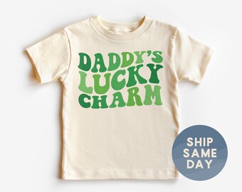 Daddy's Lucky Charm Toddler T-Shirt, St Patricks Kids Tee, First St. Patty's Day, Funny Irish Kids Shirt, (CA-PAT121)