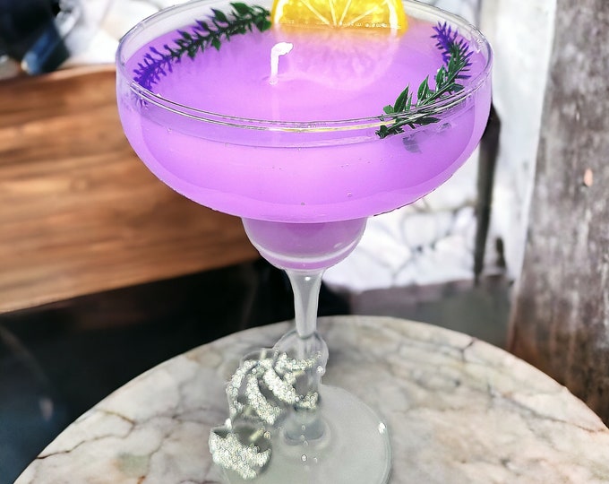 Lavendel Martini Kerze