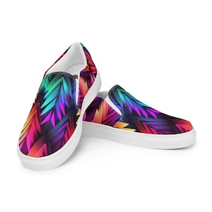 Slip-on canvas shoes, women&#39;s floral shoes